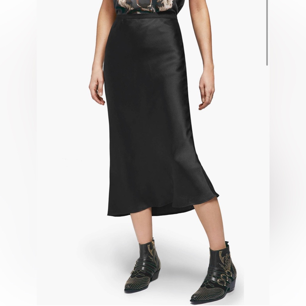 Anine Bing Bar Silk Midi Skirt